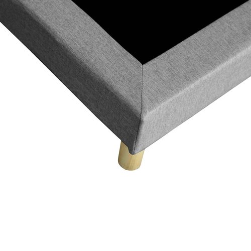 Sommier Tapissier À Lattes Fixes 140 200 Gris Chiné