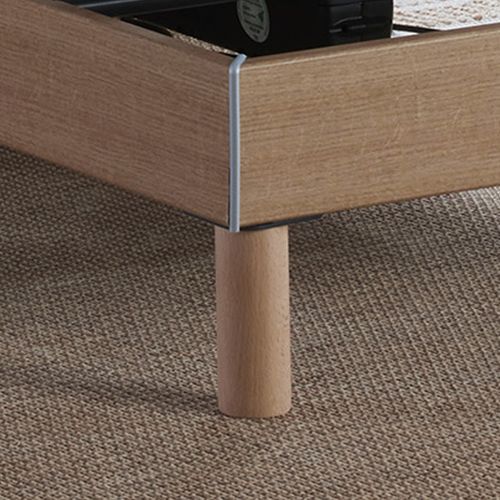 Lit Électrique Relaxation Lattes Chêne Clair + Matelas 100% Latex 90 X 190