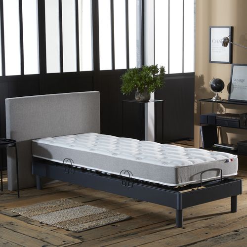Ensemble Lit électrique De Relaxation Multi Lattes + Matelas Mousse 35hr - 90 X 190 Cm