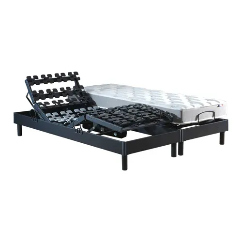 Lit Électrique De Relaxation Multi Lattes + Matelas Mousse 35hr 160x200