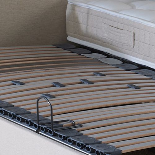 Lit Électrique Relaxation Lattes + Matelas Mousse 35hr Gris Clair 140x190 cm