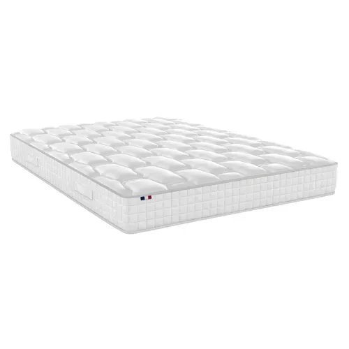 Ensemble Matelas Ressorts H24cm Sommier En Kit 140x200 Beige
