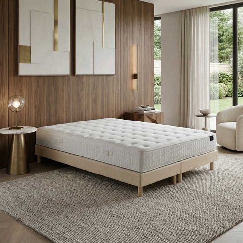 Matelas Hybride Pulsar Mémoire De Forme H27 Sommier Beige