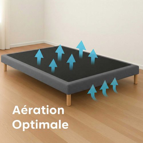 Matelas Hybride Ensaches Hecate 2 H26 Sommier Gris Foncé