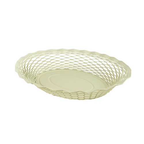 Table Passion Corbeille à Pain Vintage Ovale Inox Anthracite 30x24 Cm
