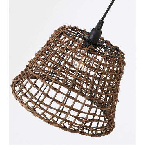 SUSPENSION, LUSTRE EN rotin et osier de Jean Tillie, artisanat