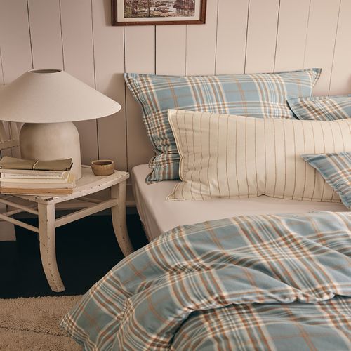 Parure De Lit En Flanelle De Coton Multicolore 240 X 220 Cm