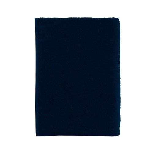 Serviette De Bain Unie En Coton Bleu Marine 55x100 Cm