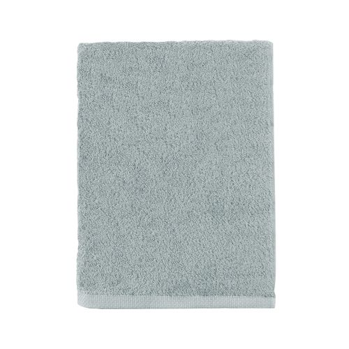 Serviette De Bain Unie En Coton Gris Plume 55x100