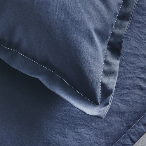 Drap Housse En Coton Bleu 140x190