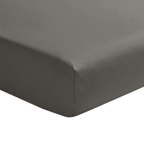 Drap Housse En Satin De Coton Gris 140x190