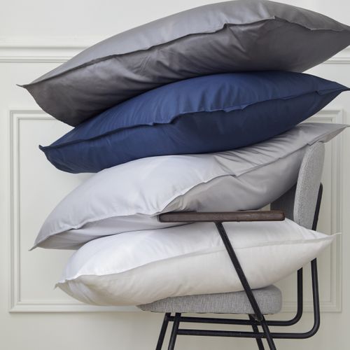 Drap Housse En Satin De Coton Gris 140x200