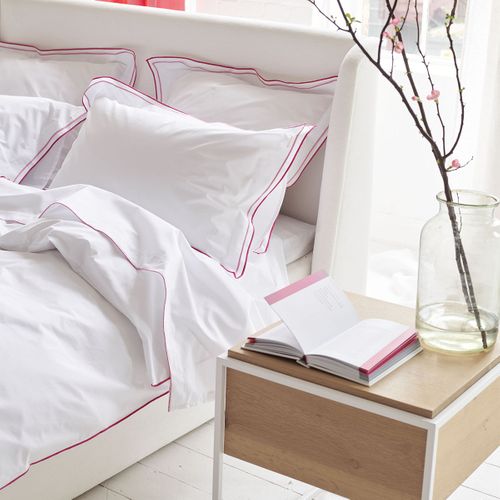 Drap Plat Uni En Percale De Coton Blanc 240x300cm