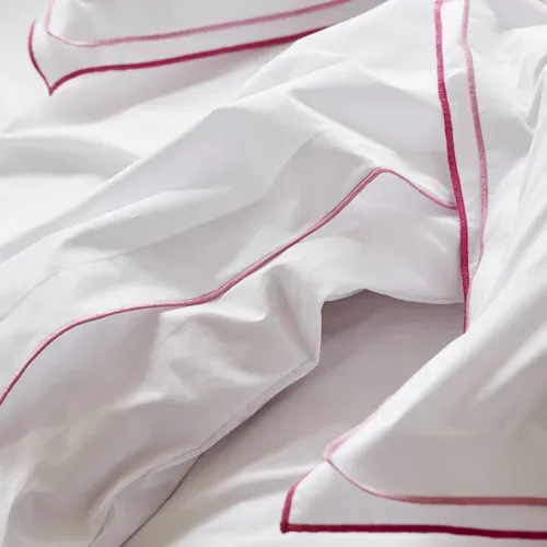 Drap Plat Uni En Percale De Coton Blanc 270x300cm