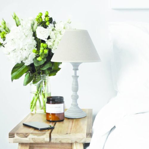 Lampe à poser ROMANCE Gris vue d'ambiance 1