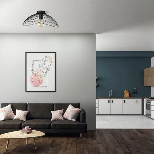 Plafonnier D. 45 cm KASTELI Noir vue d'ambiance 1