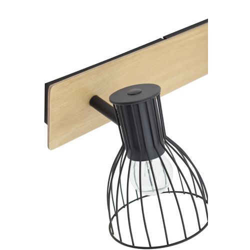 Plafonnier 4 lumières métal BRADY noir vue détaillée