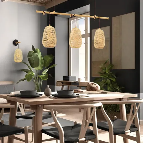 Applique bambou H. 37 cm KATCHA Naturel vue d'ambiance 1