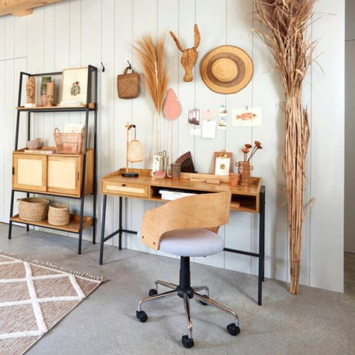 Lampe à poser bambou H. 49 cm KATCHA Naturel