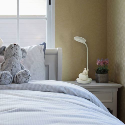 Lampe de chevet LED H. 39 cm BUNNY Blanc vue d'ambiance 1
