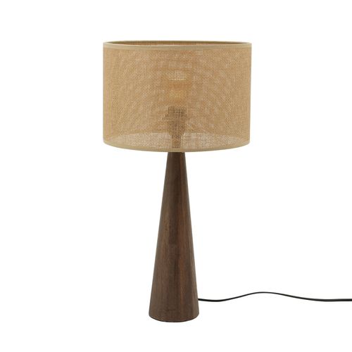 Lampe à poser H. 58 cm HONORINE Naturel et Marron
