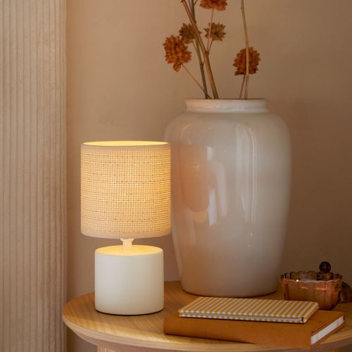 Lampe à poser H. 23,5 cm SHANI Ecru