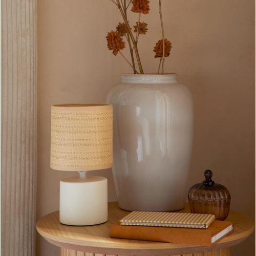 Lampe à poser H. 23,5 cm SHANI Ecru