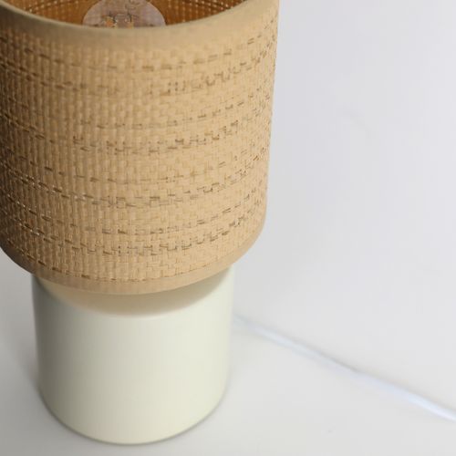 Lampe à poser H. 23,5 cm SHANI Ecru