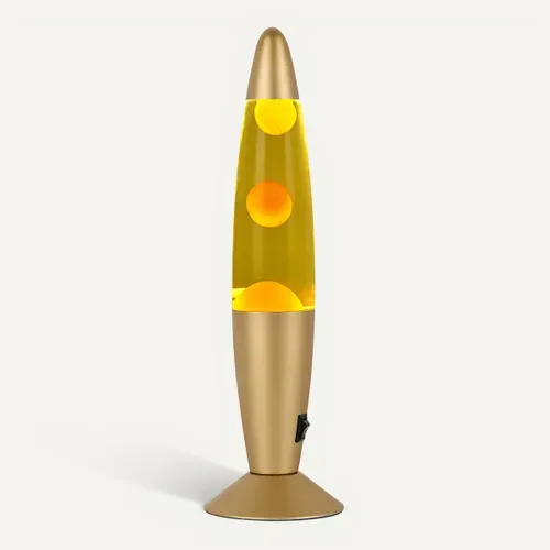 Lampe lave dorée H. 34 cm COLIMA Doré vue de face