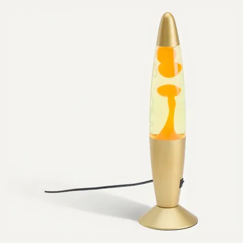 Lampe lave dorée H. 34 cm COLIMA Doré vue 3/4