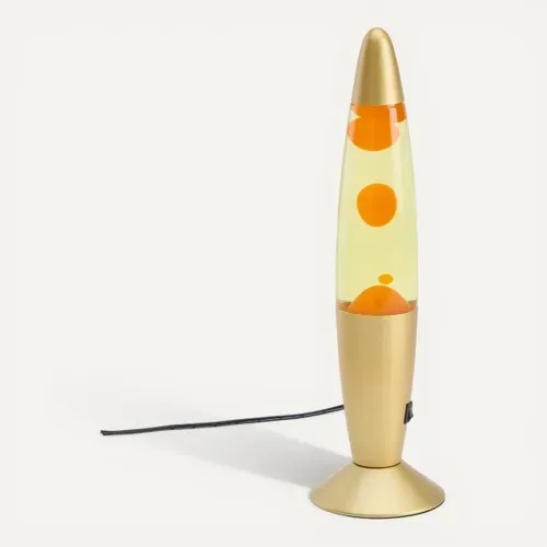 Lampe lave dorée H. 34 cm COLIMA Doré