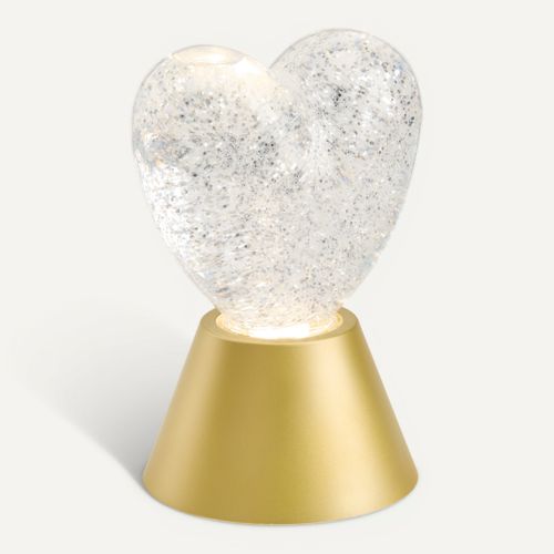 Objet lumineux coeur H. 16 cm DUA Doré vue 3/4