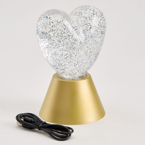Objet lumineux coeur H. 16 cm DUA Doré
