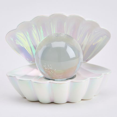 Coquillage lumineux H. 14,8 cm SIENA Nacré vue de face