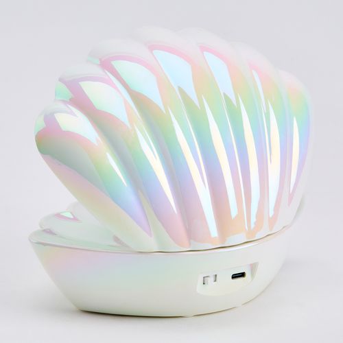 Coquillage lumineux H. 14,8 cm SIENA Nacré vue de derrière