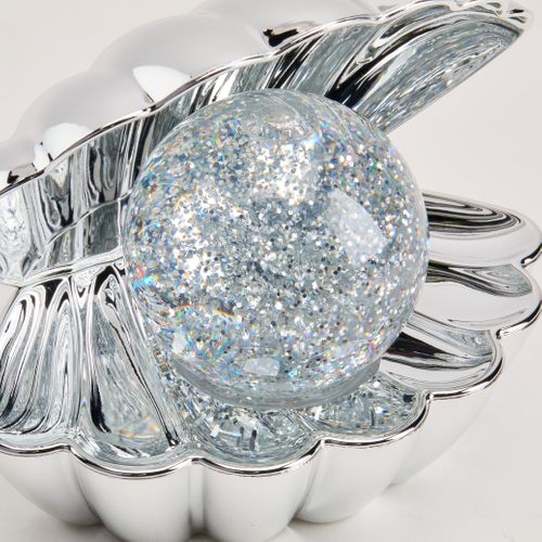 Coquillage lumineux H. 14,8 cm SIENA Chromé vue détaillée