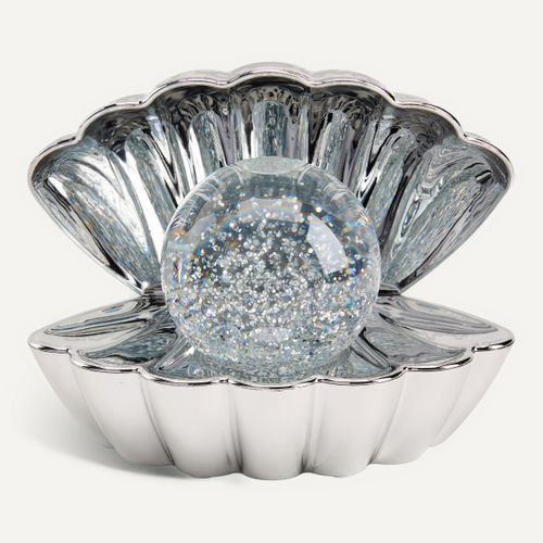 Coquillage lumineux H. 14,8 cm SIENA Chromé vue de face