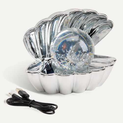 Coquillage lumineux H. 14,8 cm SIENA Chromé