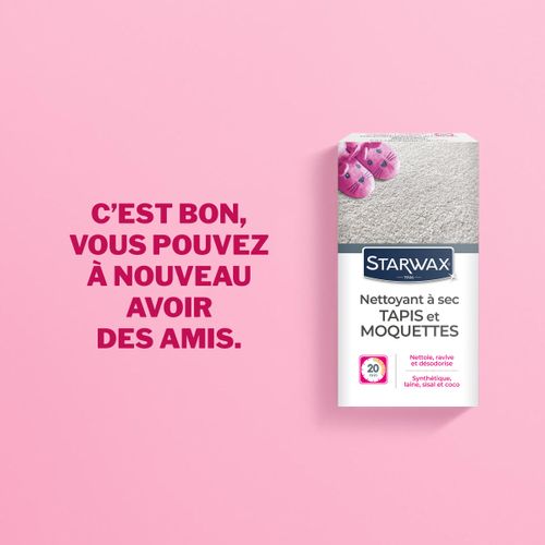 Entretien tapis moquette STARWAX Nettoyeur à sec 500gr