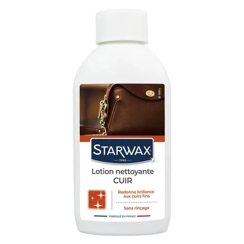 Lotion nettoyante sans rinçage STARWAX pour cuirs délicats 200 ml vue de face