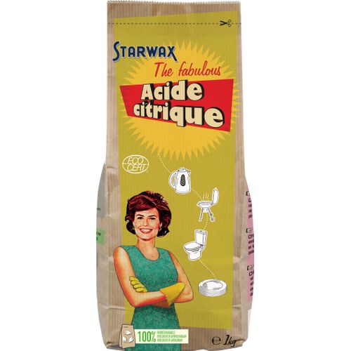 Acide citrique STARWAX FABULOUS 100% ingrédients naturels vue de face