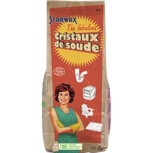 Cristaux de soude 1kg STARWAX FABULOUS  vue de face