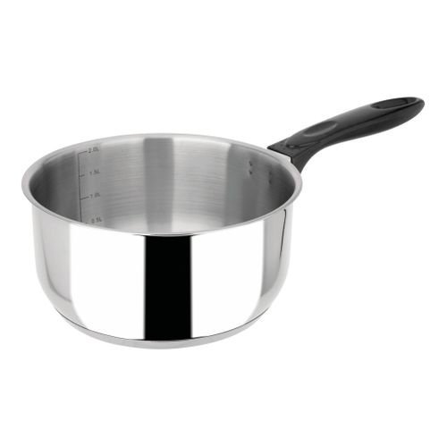 Casserole inox Ø 18 cm Gris vue 3/4