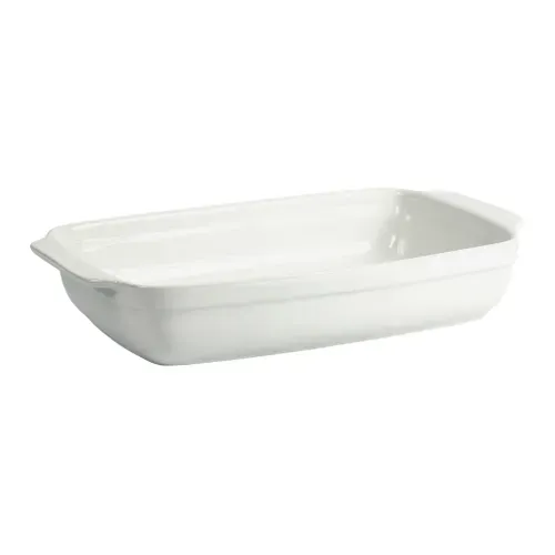 Plat à four 31X18,5 cm  Blanc vue 3/4
