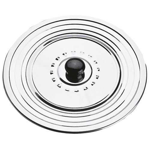 Couvercle anti-projection 21cm  Gris / Noir vue de face