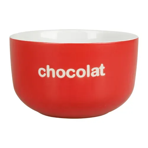 Bol chocolat 60 cl NEO Rouge vue de face