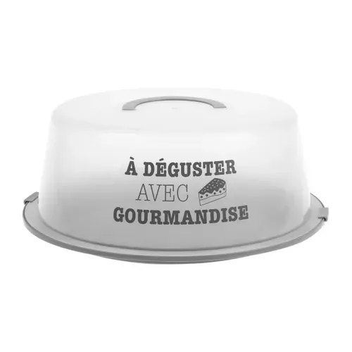 Boîte transport à gâteaux  Transparent / Gris vue de face