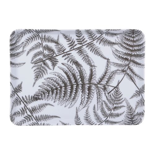 Plateau 30x22 cm JARDIN BOTANIQUE Blanc / Vert / Marron vue de face