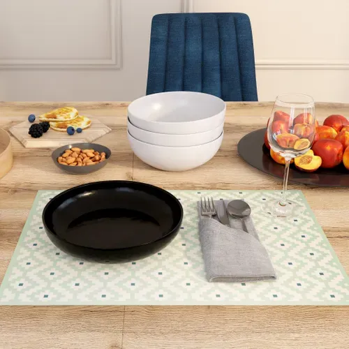 Assiette creuse Ø 22 cm SEATTLE Noir vue d'ambiance 1