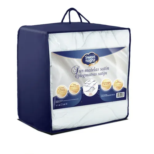 Surmatelas Luxe 160x200 Cm - Moelleux Et Confortable - Enveloppe 100% Coton - Lavable